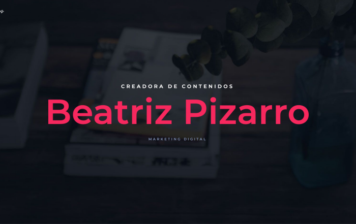 Beatriz Pizarro, creación de contenidos
